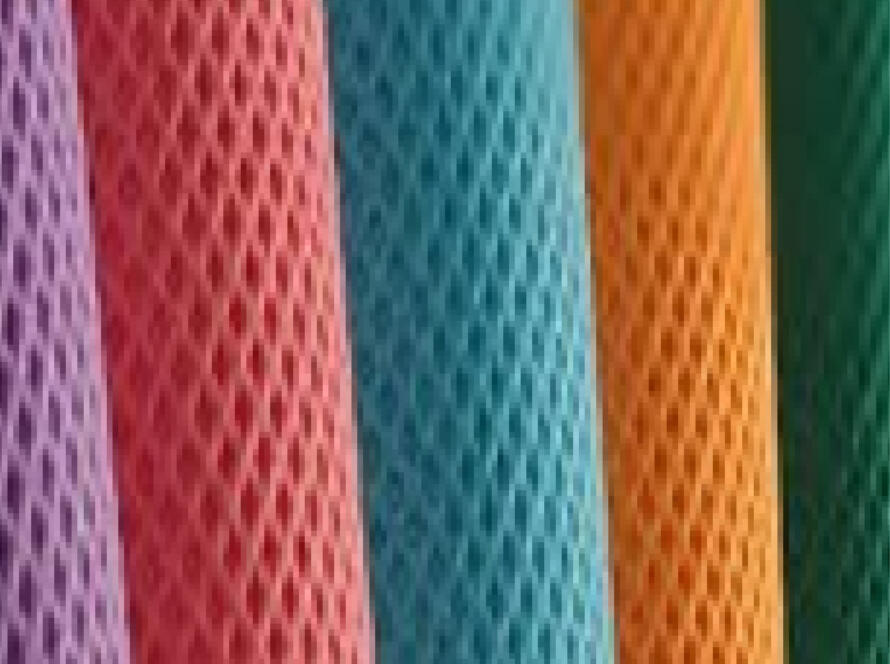 Colored spunbond nonwoven fabric rolls close-up