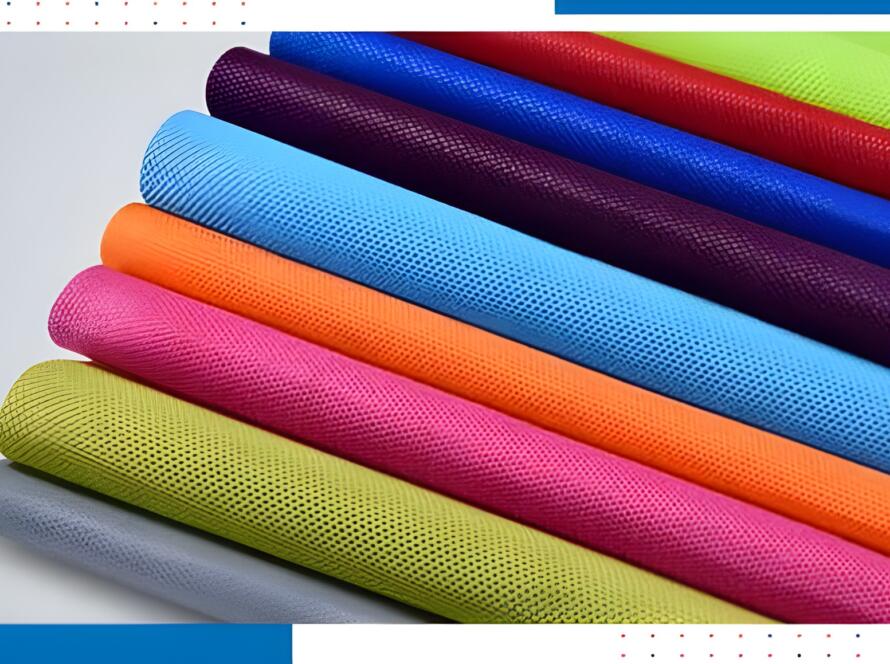 Colorful spunbond nonwoven fabric rolls